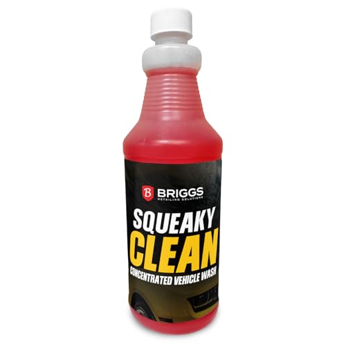 Briggs Squeaky Clean Hyper Concentrated Vehicle Wash: The Ultimate Car Wash Soap, Shampoo, and Water Spot Remover – Your Comprehensive Car Care Solution for Unmatched Brilliance (32 oz)