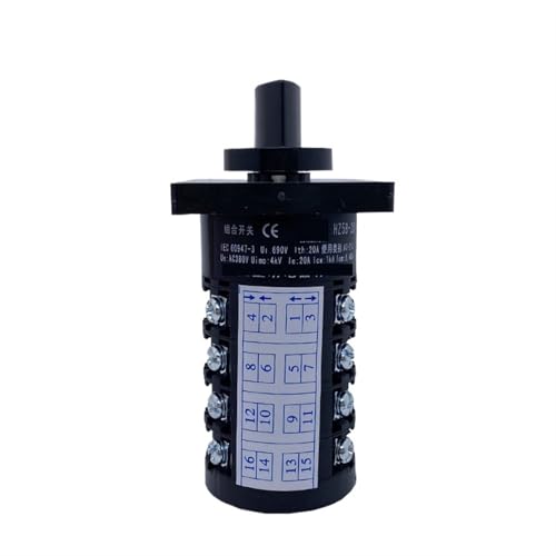 Interruptor de leva HZ5B-20/4 con conmutación de 5 posiciones y 4 polos 3
