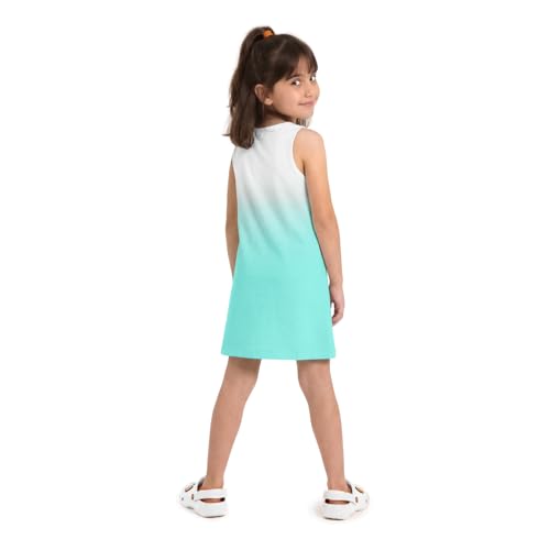 Image of YouGotPlanB Girls 100% Cotton A-Line Printed Dress | Above Knee Length Summer Frock | Soft & Breathable Casual Wear for Girls (Ages 3-14 Years) | Ombre | 8-10 Y