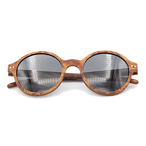 Gafas de sol polarizadas de madera, con monturas de madera ecológicas hechas a mano, gafas solares unisex y mujeres de madera auténtica, gafas de sol de madera a la moda.