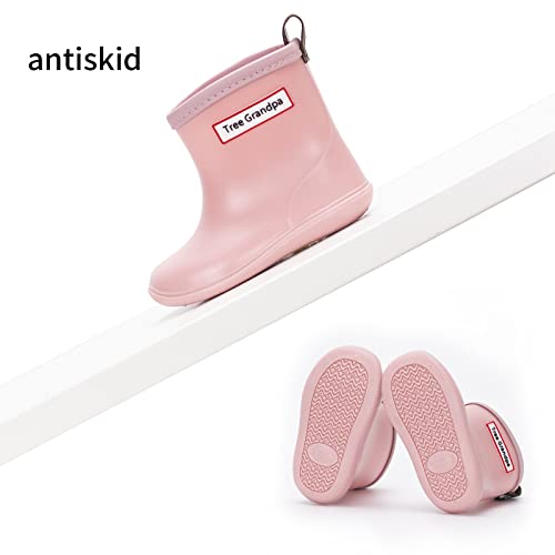 Toddler Kids Rain Boots for Boys Girls Easy-on Lightweight Waterproof Rainboots Baby2