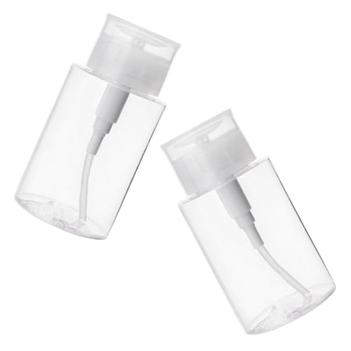 NUOBESTY Botellas de Subenvase PET 2 Piezas 100Ml Dosificador de Presión para Líquidos Cosméticos y Agua Limpiadora Duraderas y Portátiles Ideales para Viajes y Uso Diario