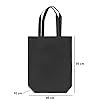 IMFAA Single Tone Heavy Duty 100% Cotton Canvas Reusable Strong Shoulder/Hand Tote Shopping Bags (Pak-1, Black) #2