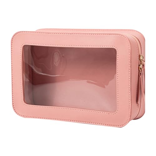 Streysisl Bolsa de maquillaje transparente, bolsa de almacenamiento con cremallera, organizador de maquillaje portátil, bolsa de aseo impermeable, bolsa de viaje, organizador de maquillaje, accesorios