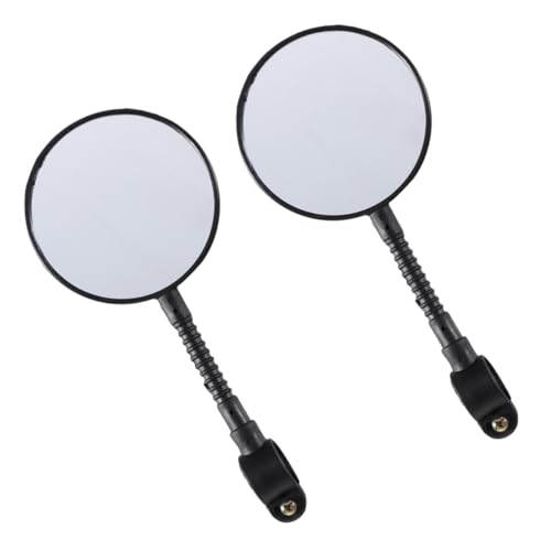 JOINPAYA Espejos Retrovisores Flexibles para Bicicleta con Varilla Espejo Plano Alta Visibilidad y Placa Reflectante Roja Accesorios para Manillares Instalación Rápida para Ciclismo Seguro