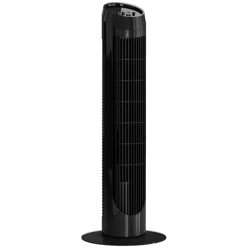 HOMCOM Ventilatore a torre 45 W Ventilatore verticale silenzioso con 3 velocità oscillazione 70°...