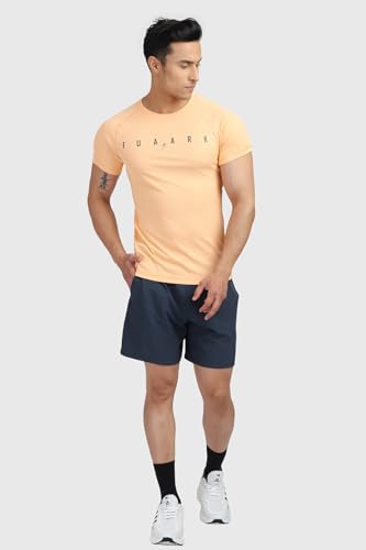 Image of FUAARK Men's Round Neck Slim fit Gym & Active wear Sports T-Shirt for Workout & Casual Wear Peach