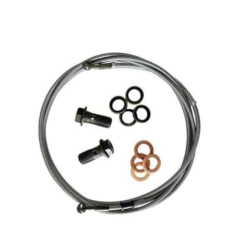 Gaine de frein moto tressée inox haute pression avec raccord M10
