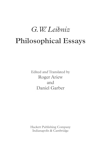 Leibniz: Philosophical Essays