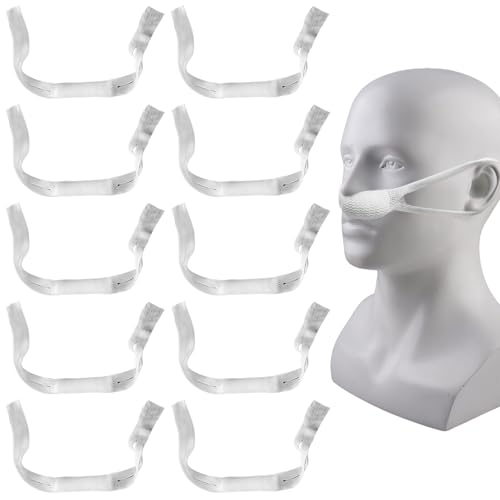 Pack of 10 Nose Bandage with Ear Loops, Nose Bandage After Surgery Wound Dressing, High Absorbability, Nose Slingshot Bandage Material, Stretch Ear Loops, Comfortable and Absorbent