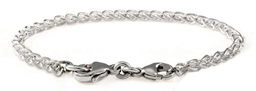 925 Sterling Silver 3.5mm Chain Bracelet or Necklace with Double Clasp - Perfect for Pandora and Other European Style Charm Beads