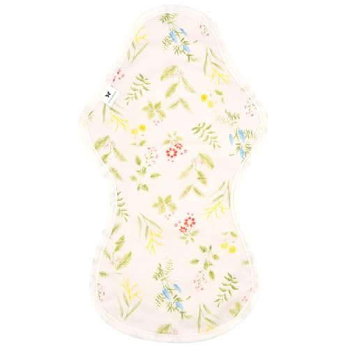 AENUANCE(エニュアンス)布ナプキン 防水 特に多い日 夜用 吸水ナプキン 80cc 尿漏れパッド 中量用 厚手 LL 柄No 111AELLW-111