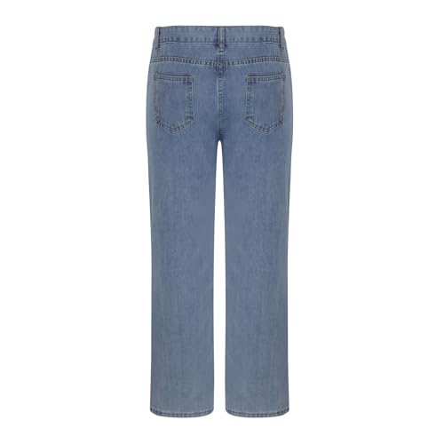 Mens Vintage Baggy Jeans Y2k Casual Trendy Going Out Loose Denim Pants Comfy Straight Leg Skater Streetwear Trousers3