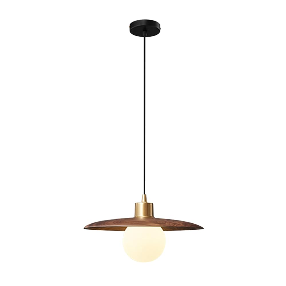 Suspension îlot de cuisine rétro avec lustre salle à manger en bois noyer naturel