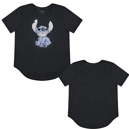 Image of Disney Lilo & Stitch Juniors Graphic T-Shirt - Stitch Tee for Women, Short Sleeve, Sizes XXS-3XL
