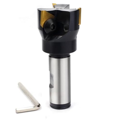 Image of OSCARBIDE Indexable End Mill TP32 3 /4 inch Shank,1-1 /2 inch Cutting Dia,3 Flutes | 3 TPCN32PDTR /TPG32 Inserts | Square Shoulder Milling | Rigid Steel Body | For Steel & Cast Iron | Smooth & Long-Lasting