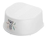 Rotho Babydesign Kinderschemel, Antirutschoberfläche und -füßchen, Niedliches Koala-Motiv, Bella Bambina, Weiß, 20024 0001 CQ