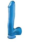 Basix 10-Inch Suction Cup Dong, Blue