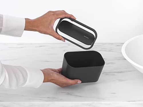 Brabantia, Mindset Bathroom Waste Caddy, Ideal for Small Waste, Removable Swing Lid, Easy to Clean, Non Scratching - Image 4