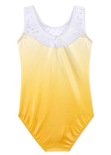 Image of DAXIANG Gymnastics Leotard Rainbow Stripes Ballet Tutu 2-15 Years