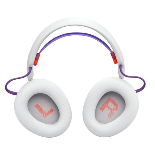 Image of JBL Quantum 650 Wireless Bluetooth Gaming Headset with JBL Quantum Room Sound, Noise Cancelling Microphone, USB-C Cable, 45-Hour Battery, Interchangeable Parts & Multi-Platform Compatibility, White