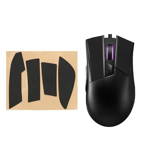 kwmobile Gaming Maus Grip Tape kompatibel mit ASUS ROG Gladius II Maus - Rutschfestes Griffband für PC Maus - Schwarz
