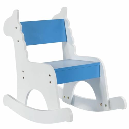 Creaciones Meng Kit Mecedora Infantil Madera Lac. Blan. Azul