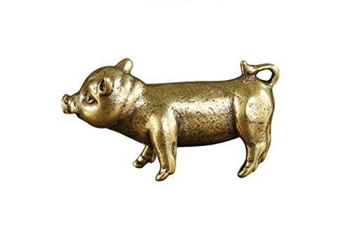 Dmtse Chinese Feng Shui Brass Mini Pig Decor Statue Figurines For Animal Sculpture Collectibles Gift #TOP2
