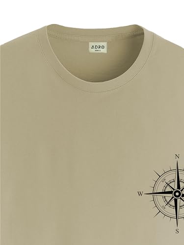 Image of ADRO Unisex 100% Cotton Regular Tshirt | Printed | Graphic Printed | Chest Printed