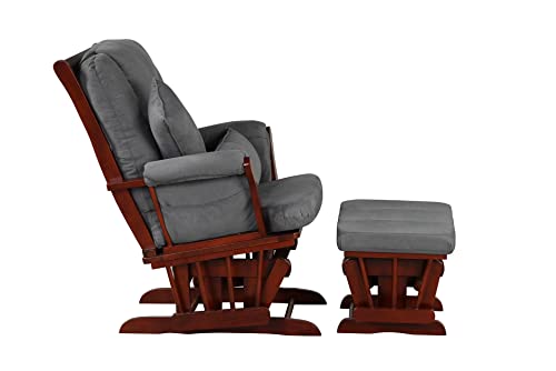 Artiva Usa Wood Glider Chair And Ottoman Mircofiber Cushion Set #TOP1