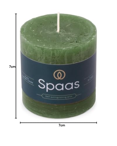 Miniatura 4 de Spaas Vela Pilar Rústica 70 70 Mm 25 H, Verde Oscuro