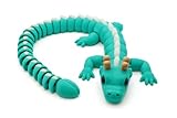 Wigels Leuchtdrache 40 cm – grün – blau Leuchtend im Dunkeln – bewegliche Segmente – biobasiertes PLA – 3D-gedrucktes Spielzeug für Kinder (Grün)