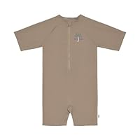 LÄSSIG Unisex Baby Schwimmanzug Kurzarm Badeanzug, Chocobraun, 19-24 Monate EU