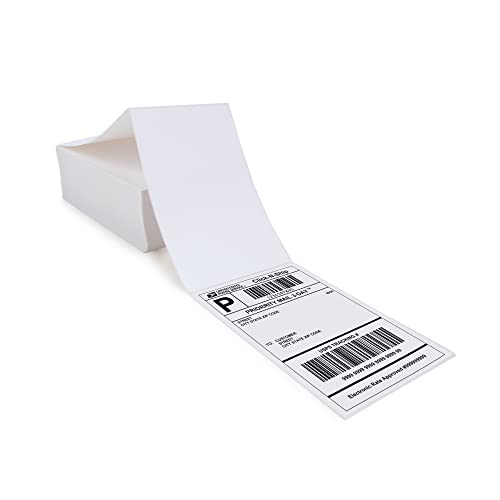 L LIKED 4x6 Direct Thermal Labels, 500pcs Perforated Fanfold, Compatible Zebra & Rollo Printers