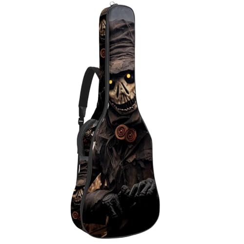 Housse guitare électrique 104cm motif citrouille d'Halloween en tissu Oxford imperméable