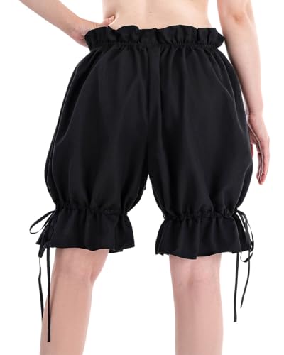 Nuoqi Womens Lolita Bloomers Maid Ruffle Pumpkin Pants Shorts3