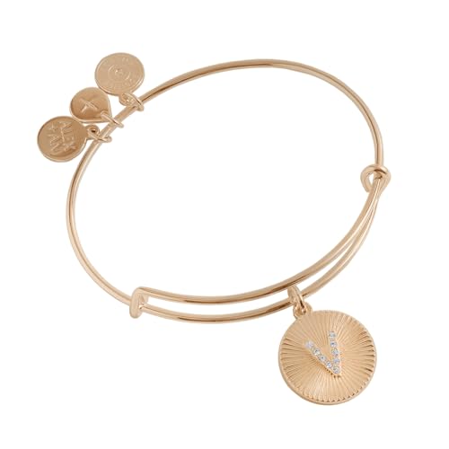 Image of Alex and Ani Initial I Pave Starburst Texture Bangle