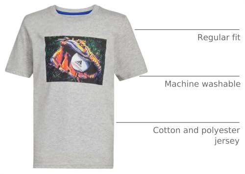 Image of Adidas Boys Short Sleeve T-Shirt Sports Graphic Tee Shirt