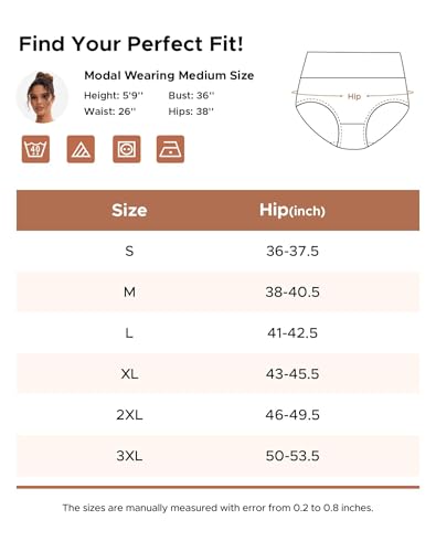 Image of INNERSY Women's High Waisted Underwear Cotton Panties Regular & Plus Size 5-Pack