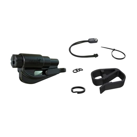 resqme The Original Keychain Car Escape Tool (Black) with Visor Clip and Lanyard Value Pack