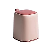 InuNt Mini-Mülleimer, Schubbehälter, Runde Eimerform, Geeignet Für Schminktisch Wohnzimmer,Rosa