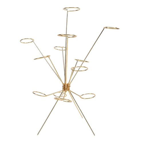 LAISANIM Large Capacity Exploded Fruit Bowl | 360 Degree Display Rack Aluminum Alloy Stand for Kitchen Counter Dining Table (Gold)