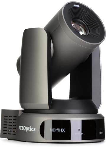 PTZOptics Move 4K 30x Cámara PTZ de Seguimiento automático con luz de Cuenta integrada, reducción de Ruido 3D y Modos avanzados de Balance de Blancos (Gris)