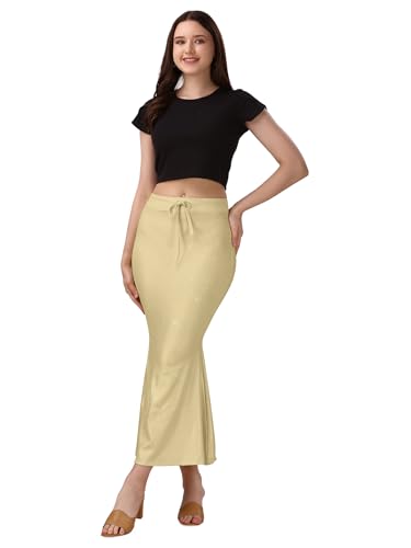 Mehrang Stretchable Shimmer Saree Shapewear Petticoat for Women, Skirts for Women,Shape Wear Dress for Saree