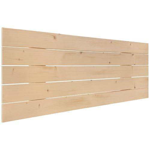 DHOME Cabecero de Madera Natural de Pino