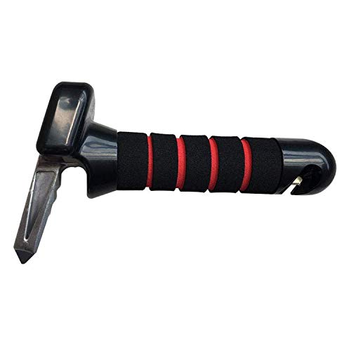 Tunery Car Handle, Portable Safety Hammer with Window Breaker, Sustain up to 350 LB Weight.