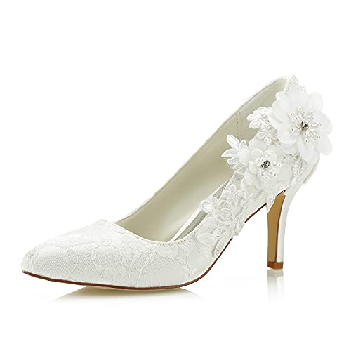 JIAJIA 1622 Women's Bridal Shoes Closed Toe 3.14