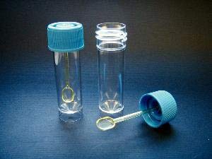 Image of Stool Container with Stick, 20mL, White PP, 100 /Bag, 12 Bags /Unit