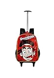 Genérico Mochila Enaldinho Infantil Masculina Rodinhas Youtuber Grand Vermelha