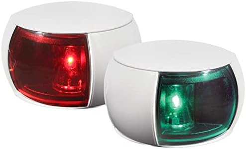 Hella 980520811 '0520 Series' NaviLED Multivolt 8-28V DC 2 NM Compact Port and Starboard Navigation Light Kit with Colored Outer Lens and White Shroud